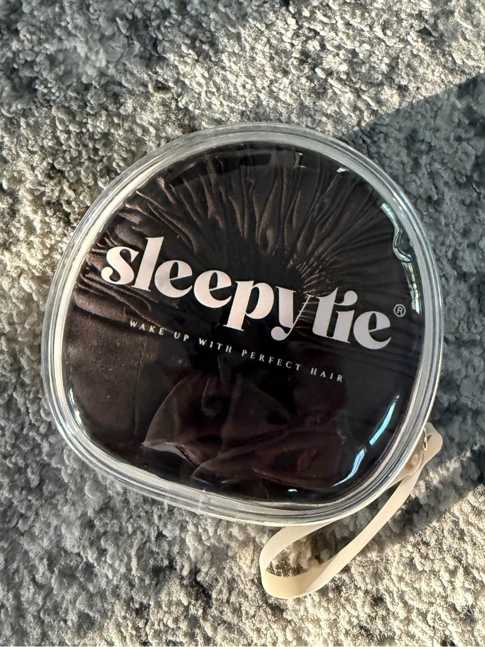 Sleepy Tie Espresso Medium Satin Hair Wrap New